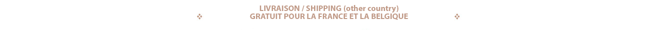 Frais de port offert à partir de 49€ chez It Casual Hippie pour la France métropolitaine et à partir de 80€ pour la SUISSE et la BELGIQUE